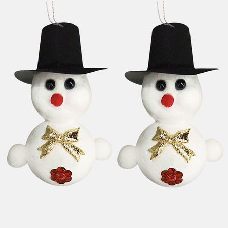 Snowman pendant x 2 pcs