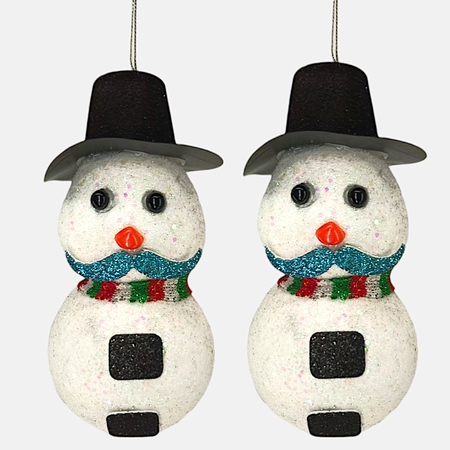 Snowman pendant x 2 pcs